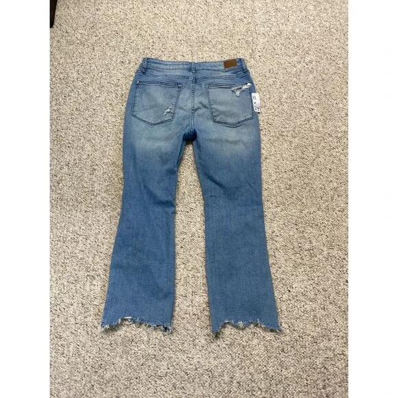 Judy Blue Distressed Blue Ankle Jeans - Picture 5 of 9
